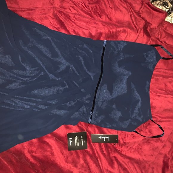 Lulu's Navy Blue Prom Dress (NEVER WORN) - Picture 2 of 3